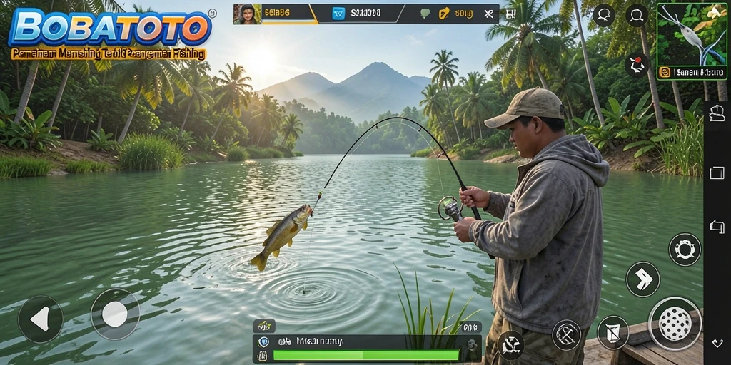 Screenshot BOBATOTO menampilkan pengalaman memancing yang seru dan interaktif.