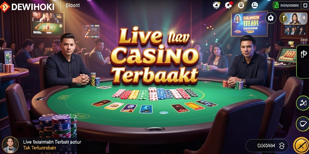 Tampilan menarik dari gameplay Live Casino di DEWIHOKI.
