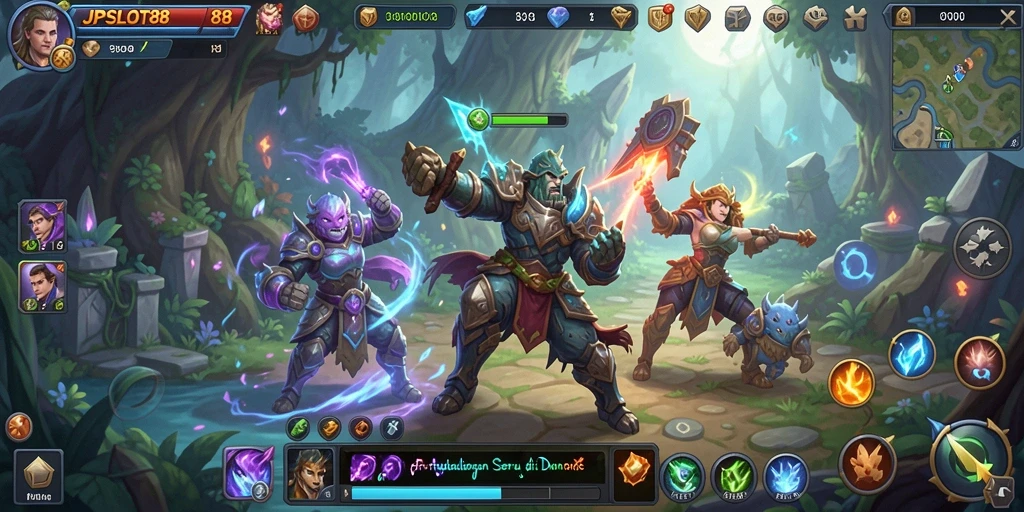Tangkapan layar gameplay JPSLOT88 menampilkan aksi seru di dunia MMORPG.