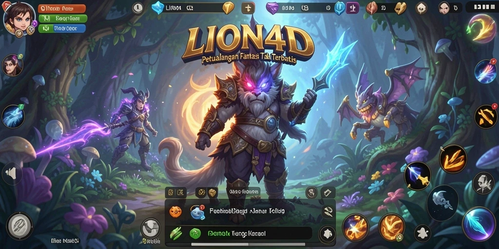 Tampilan gameplay dinamis dan penuh aksi di LION4D.