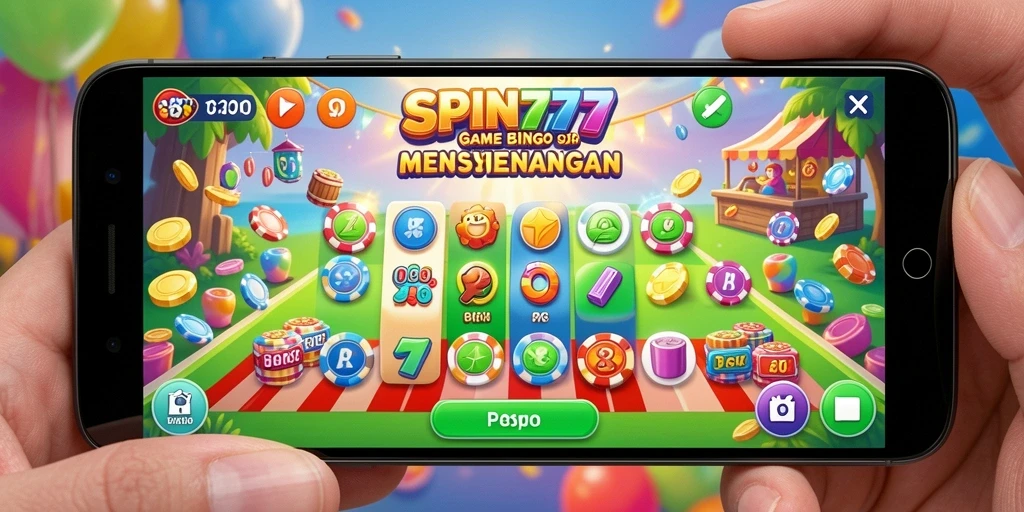 Tampilan gameplay SPIN777 yang penuh warna dan menarik.