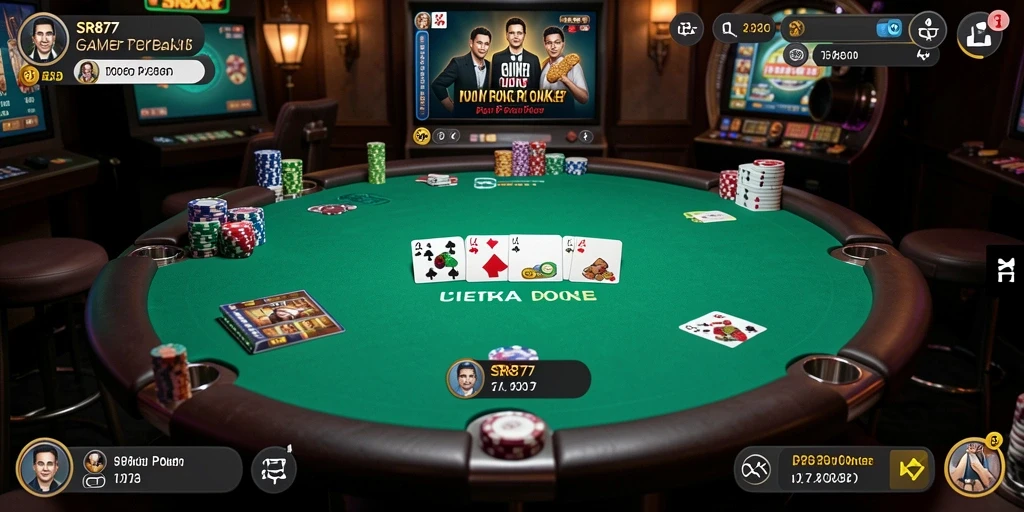 Screenshot gameplay SR877 yang menunjukkan keseruan bermain poker.