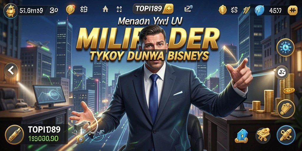 Tangkapan layar utama menunjukkan gameplay Tycoon yang menarik.